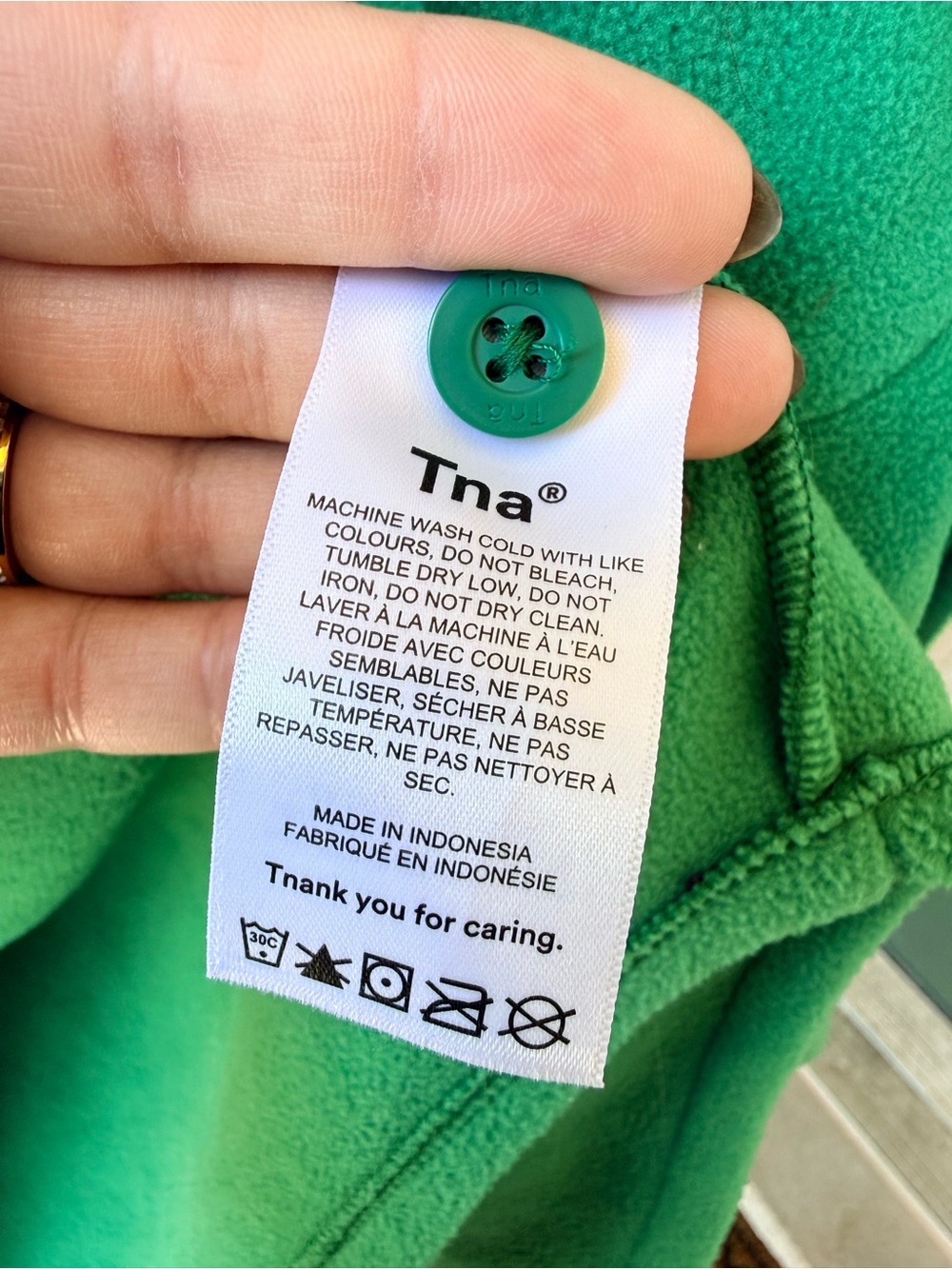 TNA Aritzia Green Fleece Button-Up Shacket Jacket 2XL - Picture 6 of 9